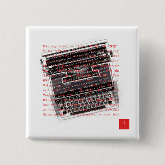RVE ZEGT: "Schrijf een boek" Vierkante Pin Button 5,1 Cm