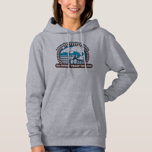 RVRR "Train"ing Run - Gray Hoodie Sweatshirt (Voorkant)