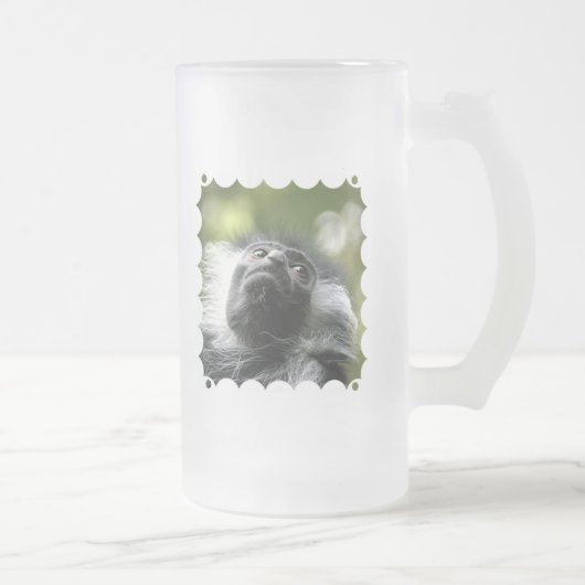 Rwanda Colobus Monkey Frosted Beer Mok (Rechts)