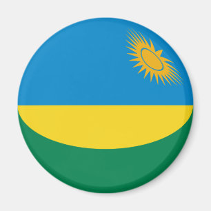 Rwanda Fisheye Flag Magnet Magneet