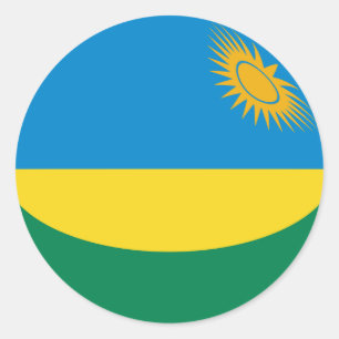 Rwanda Fisheye Vlag Sticker