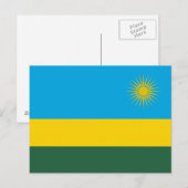 Rwanda Flag Briefkaart (Voorkant / Achterkant)