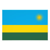 Rwanda Flag Foto Afdruk (Voorkant)