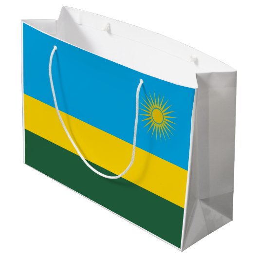 Rwanda Flag Groot Cadeauzakje (Achterkant Gekanteld)