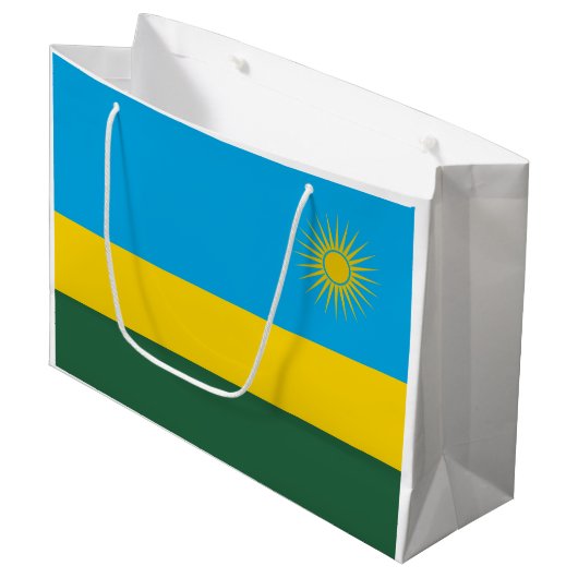 Rwanda Flag Groot Cadeauzakje (Voorkant Gekanteld)