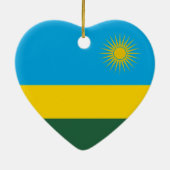 Rwanda Flag Heart Ornament (Achterkant)