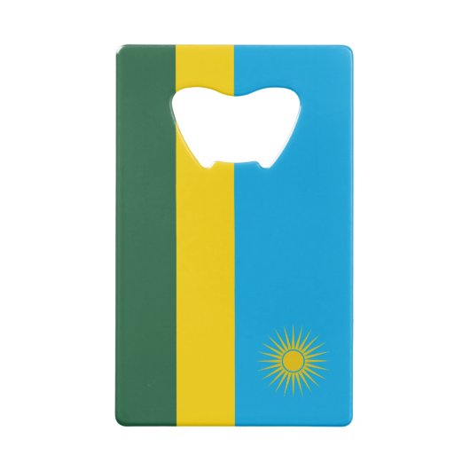 Rwanda Flag Kredietkaart Flessenopener (Achterkant)