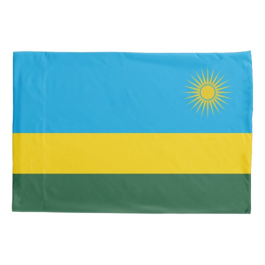 Rwanda Flag Kussensloop (Achterkant)