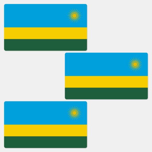 Rwanda Flag Labels (Groep)
