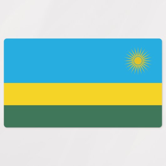 Rwanda Flag Labels (Design 1)