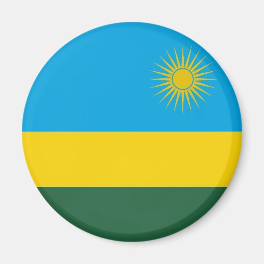Rwanda Flag Magnet Magneet (Voorkant)