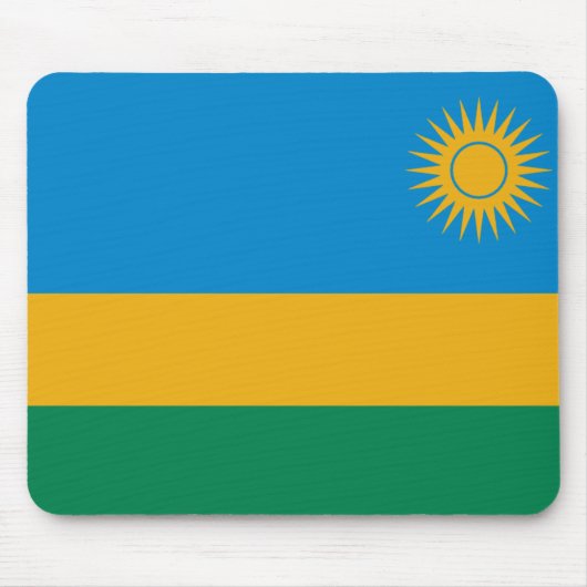 Rwanda Flag Mousepad Muismat (Voorkant)