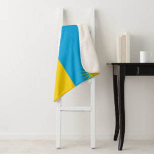 Rwanda Flag Sherpa Deken