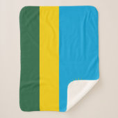 Rwanda Flag Sherpa Deken (Voorkant)