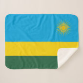 Rwanda Flag Sherpa Deken (Voorkant (horizontaal))