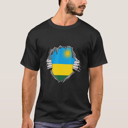 Rwanda Flag T-shirt (Voorkant)