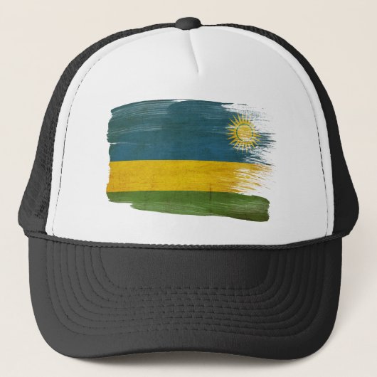 Rwanda Flag Trucker Hat Pet (Voorkant)