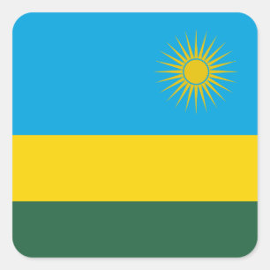 Rwanda Flag Vierkante Sticker