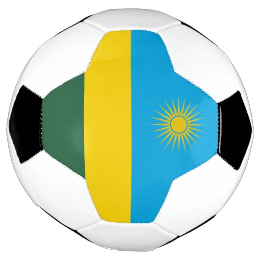 Rwanda Flag Voetbal (Gedraaid)