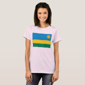 Rwanda Flag x Map T-Shirt (Voorkant volledig)