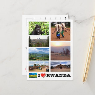 Rwanda - Ik hou van - Briefkaart