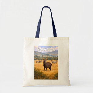 Rwanda Illustratie Reis Kunst Vintage Tote Bag