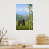 Rwanda Minimaal Reisposter Poster (Keuken)