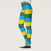 Rwanda Nationale vlag Kleuren horizontaal gestreep Leggings (Links)