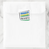 Rwanda Pride X Vlag Vierkante Sticker (Tas)
