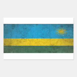 Rwanda Rechthoekige Sticker
