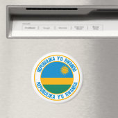 Rwanda Round Emblem Magneet (Insitu (Vaatwasser))