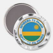 Rwanda Round Emblem Magneet (Voorkant / Achterkant)