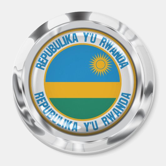 Rwanda Round Emblem Magneet (Voorkant)