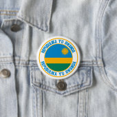 Rwanda Round Emblem Ronde Button 7,6 Cm (In situ)