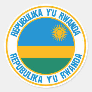 Rwanda Round Emblem Ronde Sticker