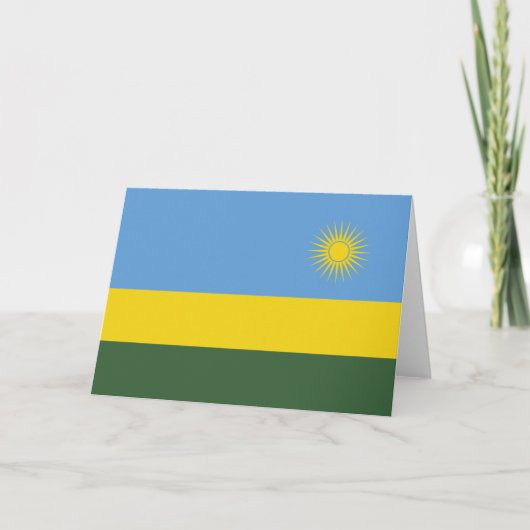 Rwanda vlag bedankkaart (Voorkant)