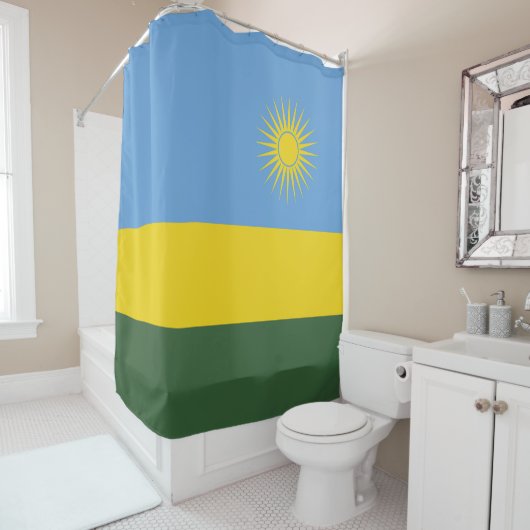 Rwanda vlag douchegordijn (In situ)