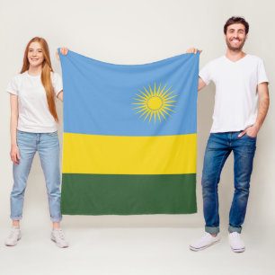 Rwanda vlag fleece deken