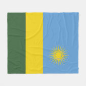 Rwanda vlag fleece deken (Voorkant (Horizontaal))