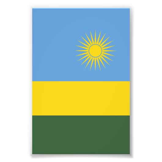 Rwanda vlag foto afdruk (Voorkant)