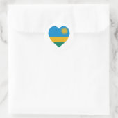 Rwanda Vlag Hart Ronde Sticker (Tas)