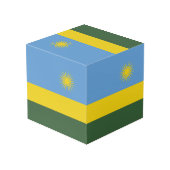 Rwanda vlag kubus (Achter hoekig)