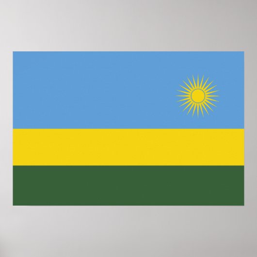 Rwanda vlag poster (Voorkant)