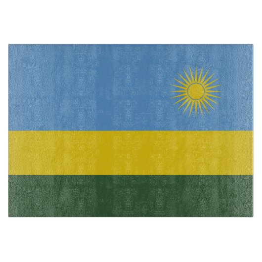 Rwanda vlag snijplank (Voorkant)