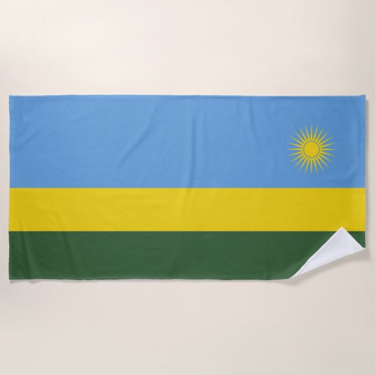 Rwanda vlag strandlaken (Voorkant)