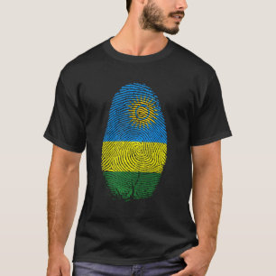 Rwanda vlag vingerafdruk Het zit in mijn DNA voor T-shirt