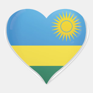 Rwandese liefde vlag trots hart sticker