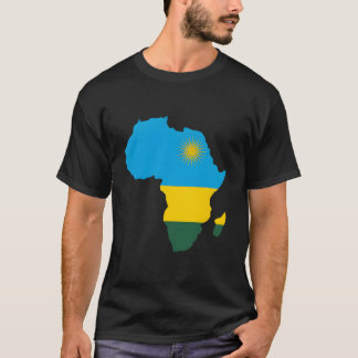 Rwandese trots Rwanda vlag Afrika kaart T-shirt
