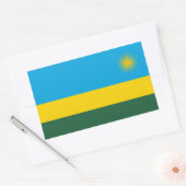 Rwandese vlag, Vlag van Rwanda Rechthoekige Sticker (Envelop)