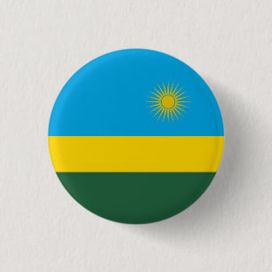 Rwandese vlag, Vlag van Rwanda Ronde Button 3,2 Cm